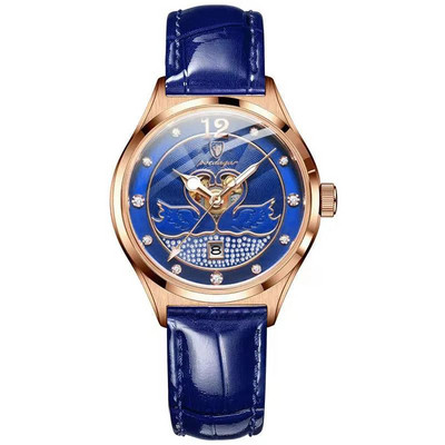 Eko-nahast dekoratiivkividega naiste käekell