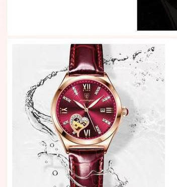 Moderan ženski sat s lakiranim kožnim remenom