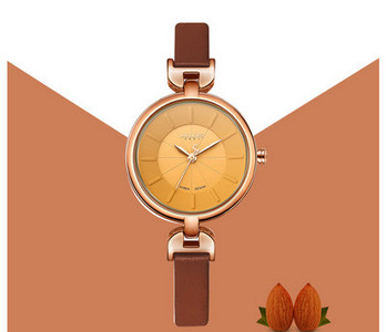 Γυναικείο ρολόι - με λεπτό δερμάτινο λουράκι