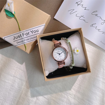 Γυναικείο καθημερινό ρολόι με λεπτό λουράκι από ψεύτικο δέρμα