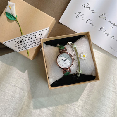 Γυναικείο καθημερινό ρολόι με λεπτό λουράκι από ψεύτικο δέρμα