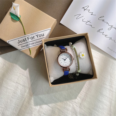 Γυναικείο καθημερινό ρολόι με λεπτό λουράκι από ψεύτικο δέρμα