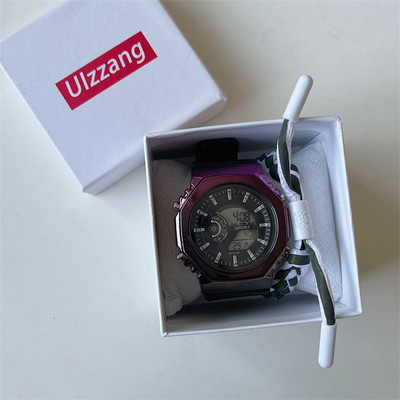 Γυναικείο αθλητικό ρολόι με στρογγυλό σχήμα και λουράκι σιλικόνης