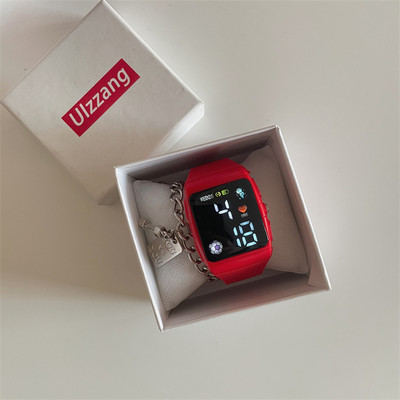 Μοντέρνο γυναικείο τετράγωνο ρολόι - πολλά χρώματα