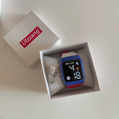 Μοντέρνο γυναικείο τετράγωνο ρολόι - πολλά χρώματα