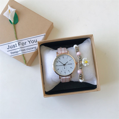 Κομψό γυναικείο ρολόι από οικολογικό δέρμα