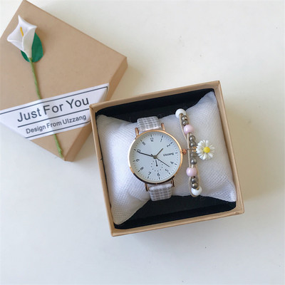 Κομψό γυναικείο ρολόι από οικολογικό δέρμα