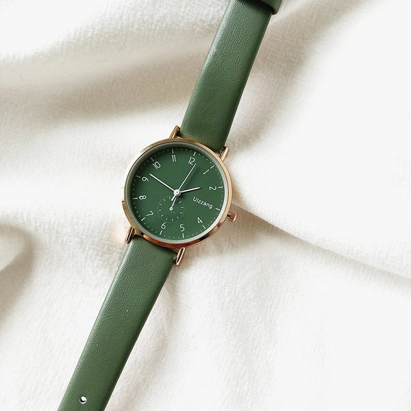 Dnevni sat s kožnim remenom za žene