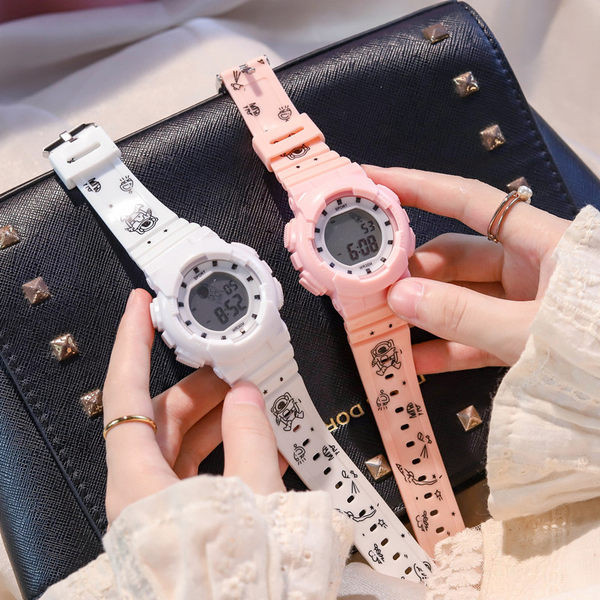 Vaikiškas elektroninis laikrodis mergaitėms