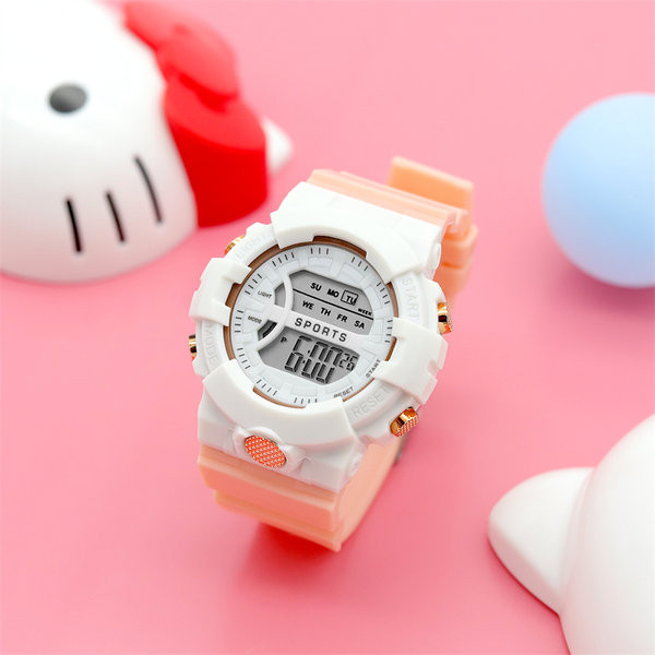 Bērnu elektroniskais pulkstenis meitenēm vairākās krāsās