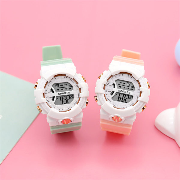 Bērnu elektroniskais pulkstenis meitenēm vairākās krāsās