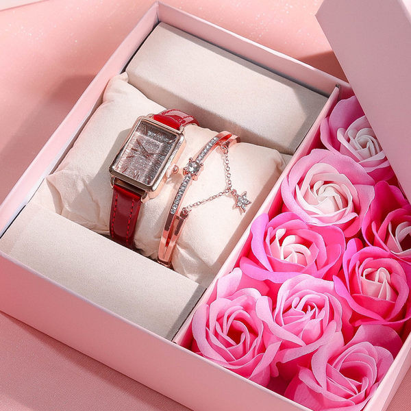 Uus ruudukujulise naiste käekella mudel