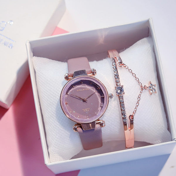 Stiilne nahkrihmaga naiste käekell uus mudel