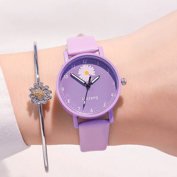 Moodne nahkrihmaga käekell - mitut värvi