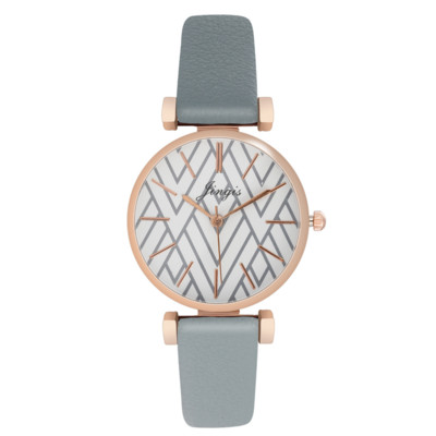 Γυναικείο ρολόι quartz με επιγραφές και λουράκι από έκο δέρμα