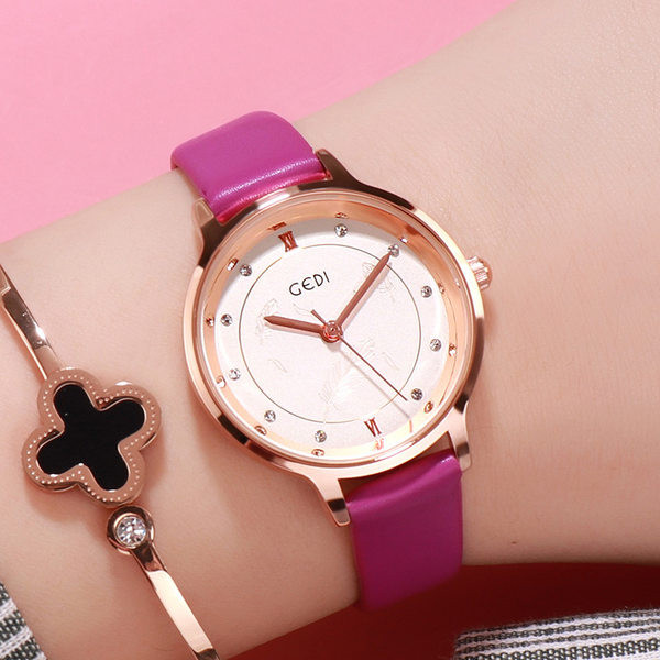 Moodne ümara kujuga naiste käekell