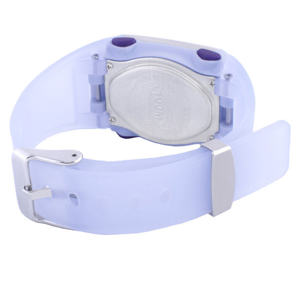 Γυναικείο ηλεκτρονικό τετράγωνο ρολόι με λουράκι σιλικόνης