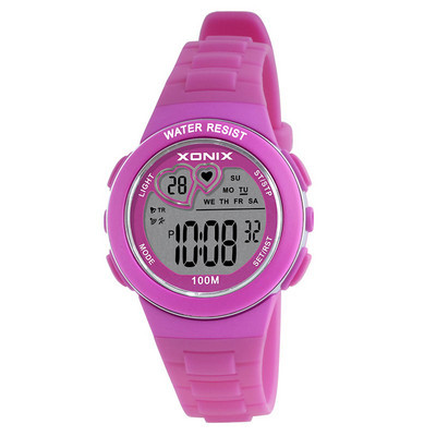 Vaikiškas elektroninis laikrodis su užrašu ir silikonine apyranke