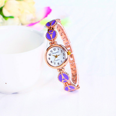 Γυναικείο ρολόι με στρογγυλό σχήμα - χρυσό χρώμα