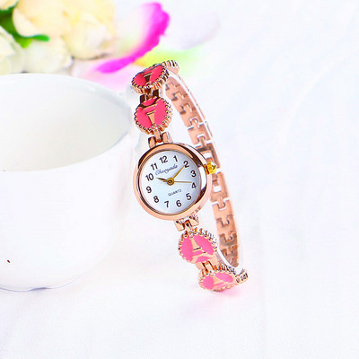 Γυναικείο ρολόι με στρογγυλό σχήμα - χρυσό χρώμα