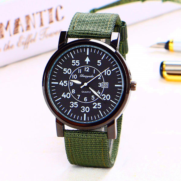 Muški kvarcni sat s tekstilnim remenom