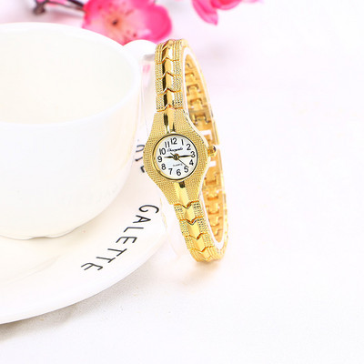 Γυναικείο ρολόι με μεταλλική αλυσίδα - ασημί και χρυσό χρώμα