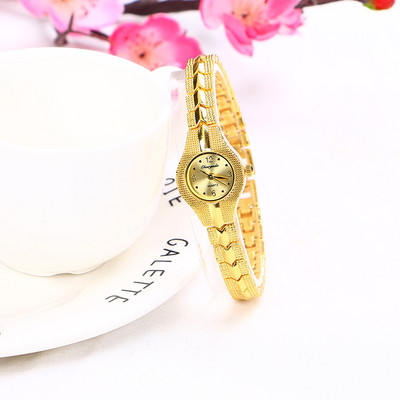 Γυναικείο ρολόι με μεταλλική αλυσίδα - ασημί και χρυσό χρώμα