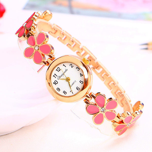 Aktualni okrugli sat s cvijećem