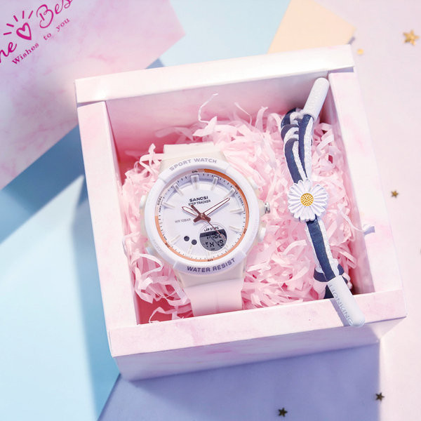 Καθημερινό γυναικείο ρολόι με στρογγυλό σχήμα και λουράκι σιλικόνης