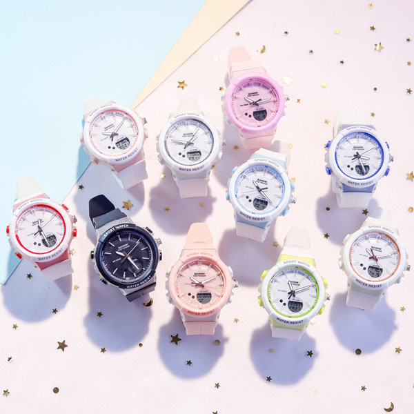 Καθημερινό γυναικείο ρολόι με στρογγυλό σχήμα και λουράκι σιλικόνης