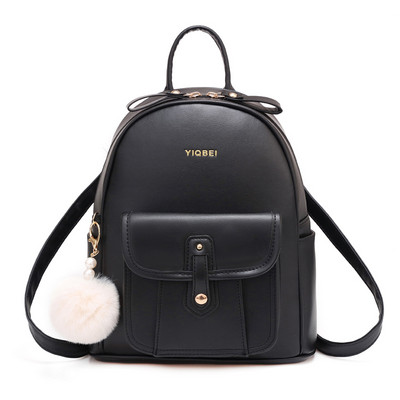 Γυναικείο σακίδιο πλάτης από συνθετικό δέρμα με μπροστινή τσέπη