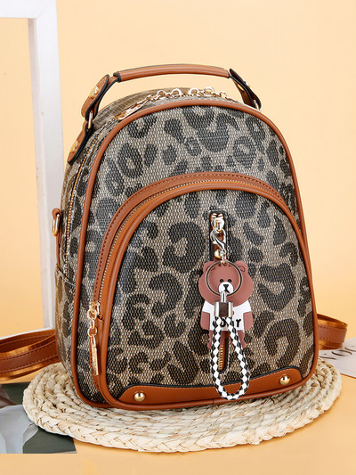 Rucsac de dama textil cu animal print