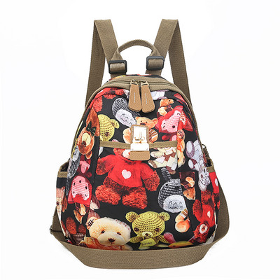 Igapäevane värviline lillemotiividega seljakott