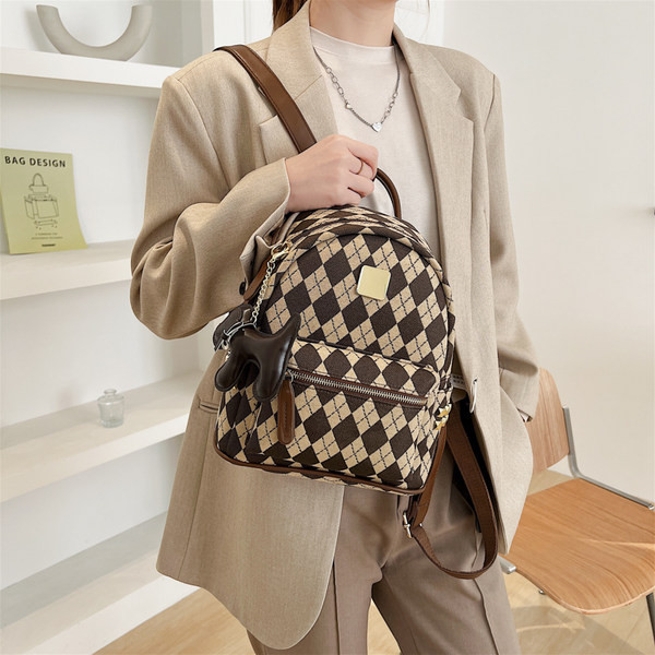 Naiste seljakott ripatsi ja lukuga