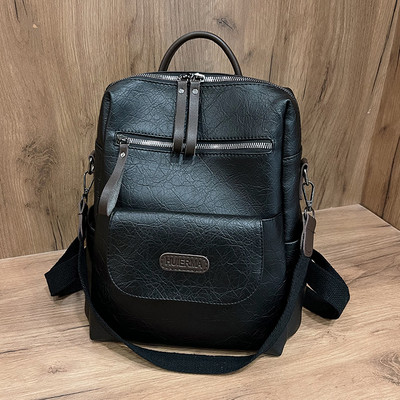 Νέο μοντέλο γυναικείο σακίδιο πλάτης με τσέπη και φερμουάρ