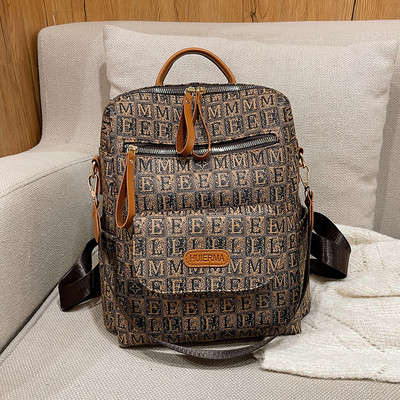 Νέο μοντέλο γυναικείο σακίδιο πλάτης με τσέπη και φερμουάρ