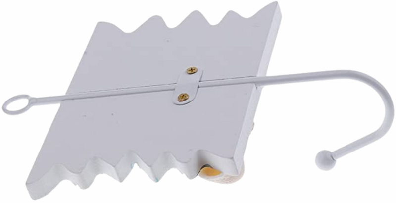 Закачалка , Рул, Дървена, Бяло/Синьо