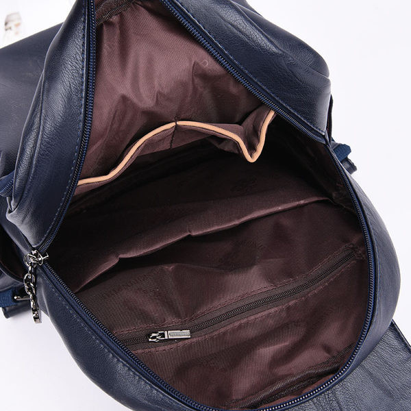 Naiste nahast lukuga seljakott