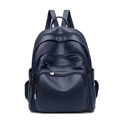 Moodne puhtast nahast lukuga seljakott