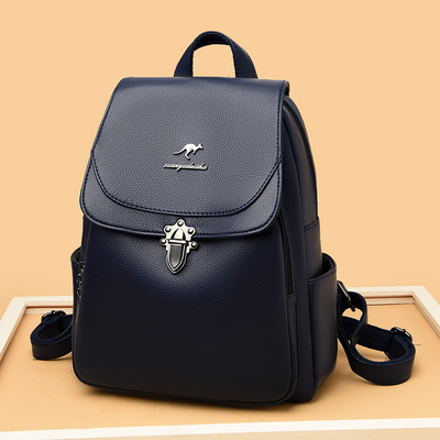 Μοντέρνο έκο δερμάτινο σακίδιο πλάτης με μεταλλική διακόσμηση