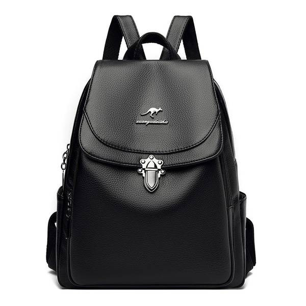 Μοντέρνο έκο δερμάτινο σακίδιο πλάτης με μεταλλική διακόσμηση