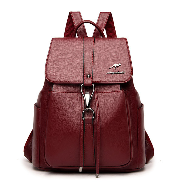 Naiste kunstnahast metallist kinnitusega seljakott