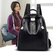 Uut mudelit naiste seljakott ökonahast lukuga ja metallist embleemiga