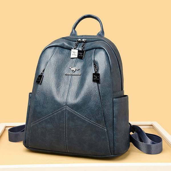 Uut mudelit naiste seljakott ökonahast lukuga ja metallist embleemiga