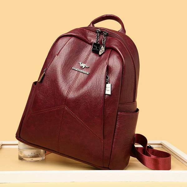 Uut mudelit naiste seljakott ökonahast lukuga ja metallist embleemiga