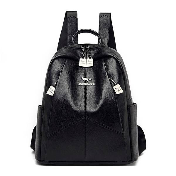 Uut mudelit naiste seljakott ökonahast lukuga ja metallist embleemiga