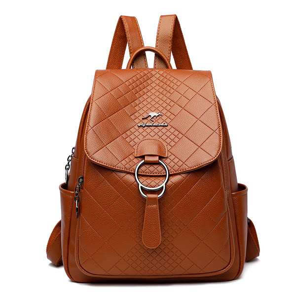 Novi model ženskog ruksaka sa reljefnom eko kožom i metalnim kopčanjem