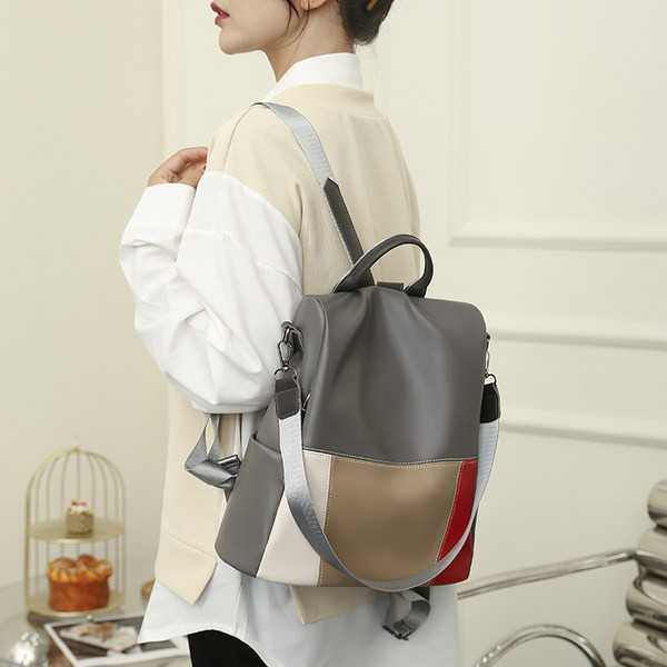 Šareni ženski ruksak od eko kože sa dvije ručke