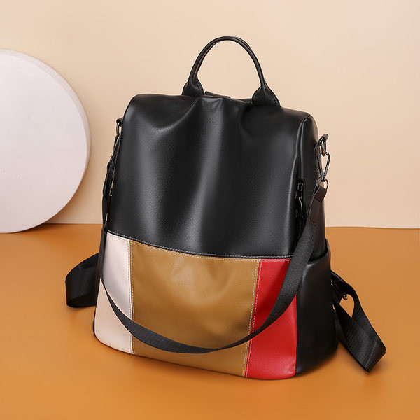 Šareni ženski ruksak od eko kože sa dvije ručke