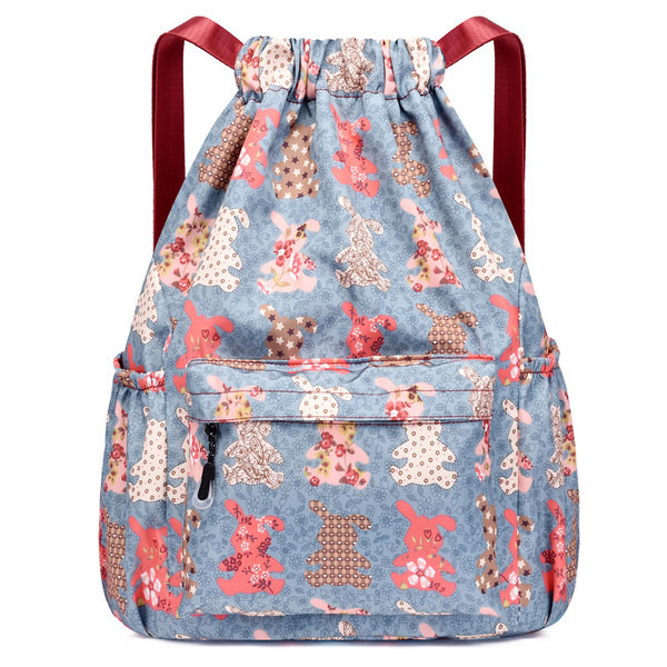 Ženski platneni ruksak s uzorkom u boji